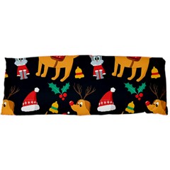 Funny Christmas Pattern Background 15 x40  Body Pillow Case Dakimakura (two Sides)