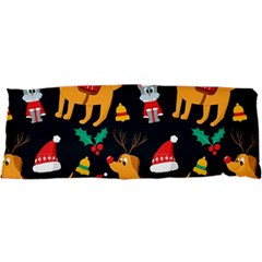 Funny Christmas Pattern Background 25 x67  Body Pillow Case Dakimakura (two Sides) by Ket1n9