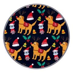 Funny Christmas Pattern Background Wireless Fast Charger(white)