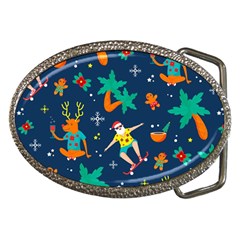 Colorful Funny Christmas Pattern Belt Buckles