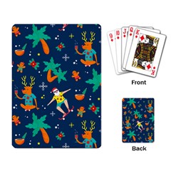 Colorful Funny Christmas Pattern Playing Cards Single Design (rectangle)