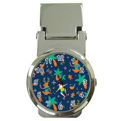 Colorful Funny Christmas Pattern Money Clip Watches