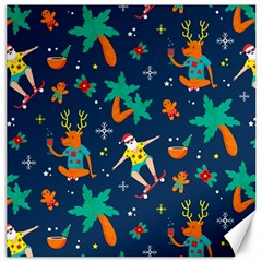 Colorful Funny Christmas Pattern Canvas 12  X 12 