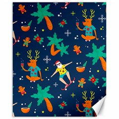 Colorful Funny Christmas Pattern Canvas 16  X 20 