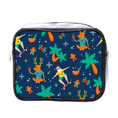 Colorful Funny Christmas Pattern Mini Toiletries Bag (one Side)