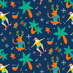 Colorful Funny Christmas Pattern Play Mat (rectangle) by Ket1n9