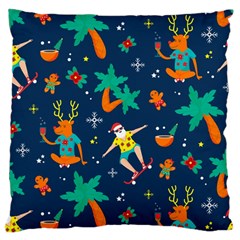 Colorful Funny Christmas Pattern Large Cushion Case (one Side)