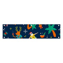 Colorful Funny Christmas Pattern Banner And Sign 4  X 1 