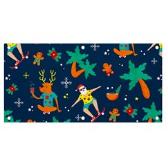 Colorful Funny Christmas Pattern Banner And Sign 4  X 2 