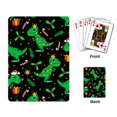 Christmas Funny Pattern Dinosaurs Playing Cards Single Design (rectangle)