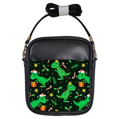 Christmas Funny Pattern Dinosaurs Girls Sling Bag