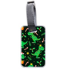 Christmas Funny Pattern Dinosaurs Luggage Tag (two Sides)