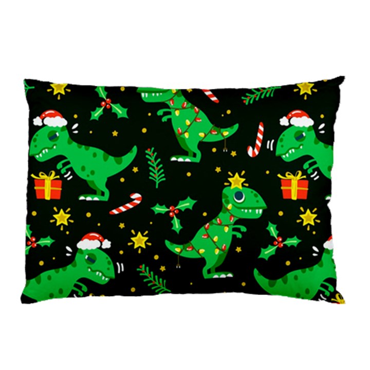 Christmas Funny Pattern Dinosaurs Pillow Case (Two Sides)