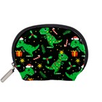 Christmas Funny Pattern Dinosaurs Accessory Pouch (Small) Front