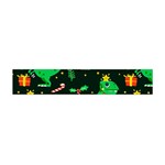 Christmas Funny Pattern Dinosaurs Premium Plush Fleece Scarf (Mini) Front