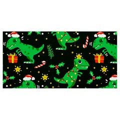 Christmas Funny Pattern Dinosaurs Banner And Sign 8  X 4 