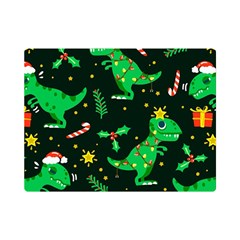 Christmas Funny Pattern Dinosaurs Premium Plush Fleece Blanket (mini) by Ket1n9