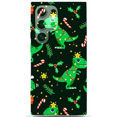 Christmas Funny Pattern Dinosaurs Samsung Galaxy S24 Ultra 6.9 Inch Black TPU UV Case