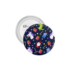 Colorful Funny Christmas Pattern 1 75  Buttons