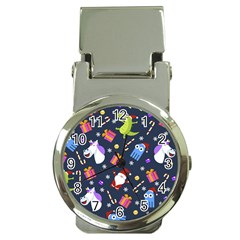 Colorful Funny Christmas Pattern Money Clip Watches