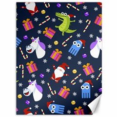 Colorful Funny Christmas Pattern Canvas 36  X 48 