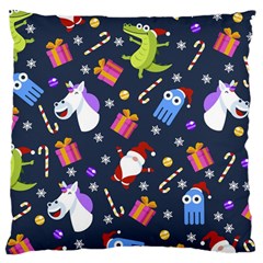 Colorful Funny Christmas Pattern Large Cushion Case (two Sides)