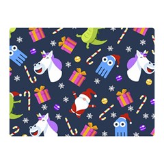 Colorful Funny Christmas Pattern Two Sides Premium Plush Fleece Blanket (mini) by Ket1n9