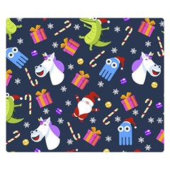 Colorful Funny Christmas Pattern Two Sides Premium Plush Fleece Blanket (kids Size)