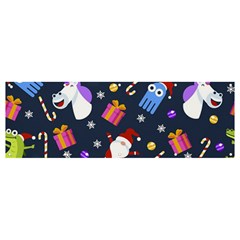 Colorful Funny Christmas Pattern Banner And Sign 12  X 4 