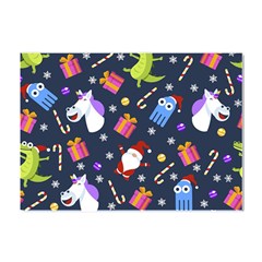 Colorful Funny Christmas Pattern Crystal Sticker (a4)