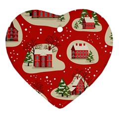 Christmas New Year Seamless Pattern Ornament (heart)