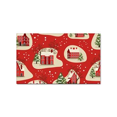 Christmas New Year Seamless Pattern Sticker (rectangular)