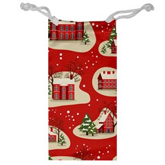 Christmas New Year Seamless Pattern Jewelry Bag