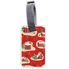 Christmas New Year Seamless Pattern Luggage Tag (one Side)