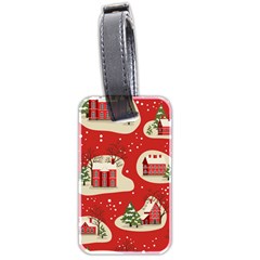 Christmas New Year Seamless Pattern Luggage Tag (two Sides)