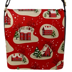 Christmas New Year Seamless Pattern Flap Closure Messenger Bag (s)