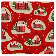 Christmas New Year Seamless Pattern Uv Print Square Tile Coaster 