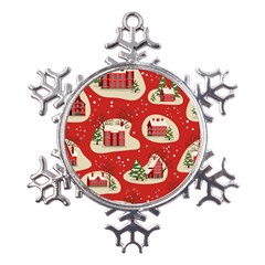 Christmas New Year Seamless Pattern Metal Large Snowflake Ornament