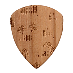 Christmas New Year Seamless Pattern Wood Guitar Pick (set Of 10) by Ket1n9