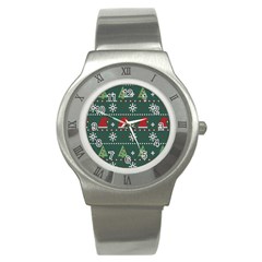 Beautiful Knitted Christmas Pattern Stainless Steel Watch