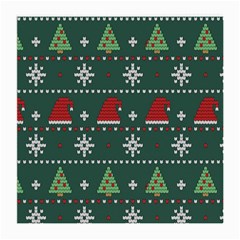 Beautiful Knitted Christmas Pattern Medium Glasses Cloth