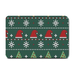 Beautiful Knitted Christmas Pattern Small Doormat