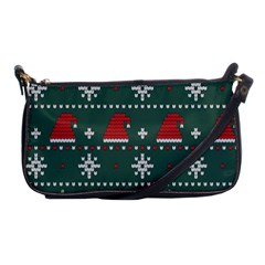 Beautiful Knitted Christmas Pattern Shoulder Clutch Bag