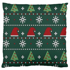 Beautiful Knitted Christmas Pattern Large Cushion Case (two Sides)