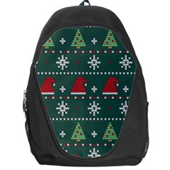 Beautiful Knitted Christmas Pattern Backpack Bag