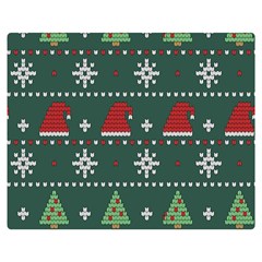 Beautiful Knitted Christmas Pattern Two Sides Premium Plush Fleece Blanket (teen Size) by Ket1n9