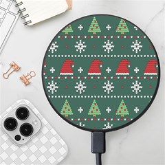 Beautiful Knitted Christmas Pattern Wireless Fast Charger(black) by Ket1n9