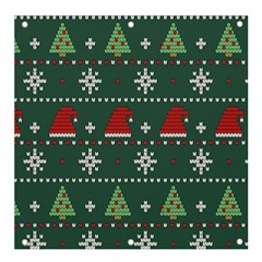 Beautiful Knitted Christmas Pattern Banner And Sign 4  X 4  by Ket1n9