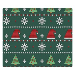 Beautiful Knitted Christmas Pattern Premium Plush Fleece Blanket (small) by Ket1n9