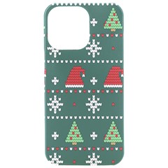 Beautiful Knitted Christmas Pattern Iphone 15 Pro Max Black Uv Print Pc Hardshell Case by Ket1n9